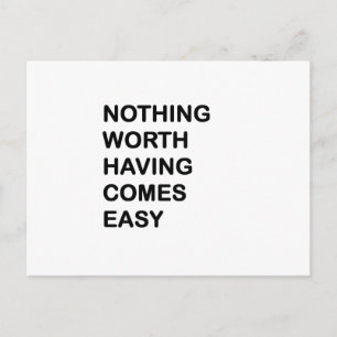 Er is niets dat het Gemakkelijk is Briefkaart