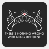 Er is niets mis met anders zijn vierkante sticker (Voorkant)