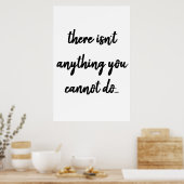 Er is niets | Poster zwarte tekstprijsopgave (Keuken)