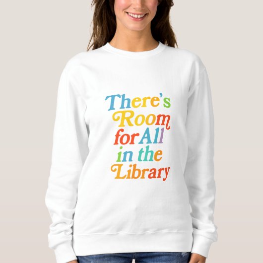 Er is plaats voor iedereen in de bibliotheek trui (Voorkant)