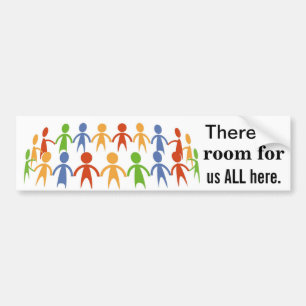 Er is ruimte voor ons allemaal hier bumpersticker
