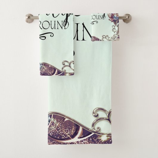 Er is schitterend overal rond Butterflies en Rozen Bad Handdoek (Insitu)