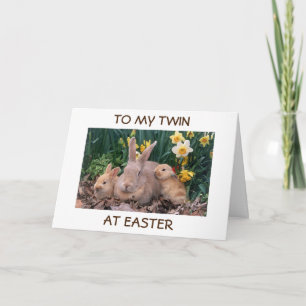 ER IS TWEE EENVOUDIGER/DE SPRING IS EEN NEAR BUNNY FEESTDAGEN KAART