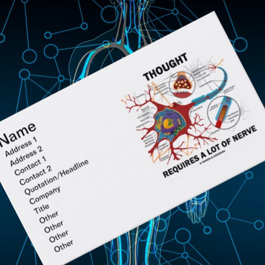 Er is veel zenuwen nodig (neuron/synapse) visitekaartje