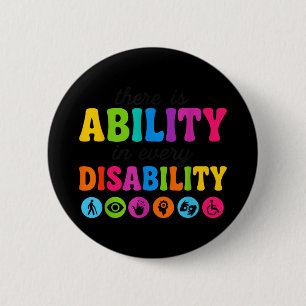 Er Is Vermogen In Elke Handicap Inclusie Quo Ronde Button 5,7 Cm