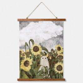 Er is weer een geest in het zonnebloemveld... hangend wandkleed
