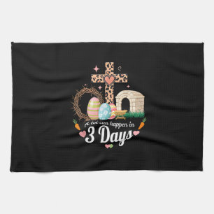 Er kan veel gebeuren in 3 dagen Pasen Jezus Religi Theedoek