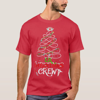 ER kerstman met kerstverlichting zurige kersttr T-shirt