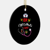 ER Kerstmis Crew Keramisch Ornament (Rechts)