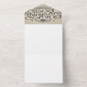 Er komen goede dingen all in one uitnodiging (Binnen)