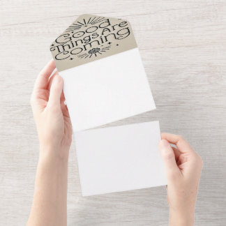 Er komen goede dingen all in one uitnodiging