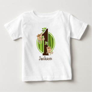 ęr La jungle d'anniversaire Monkeys le T-shirt