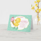 ęr Le temps Parents la carte de félicitations de (Fleur jaune)