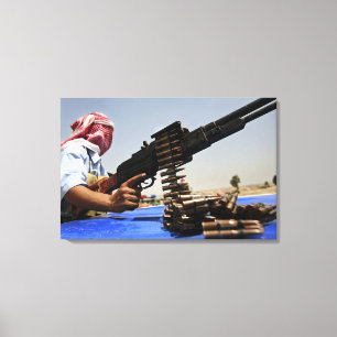 Er liggen 762 mm ronden op de vrachtwagen canvas afdruk
