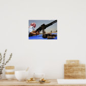 Er liggen 762 mm ronden op de vrachtwagen poster (Keuken)