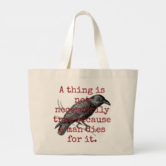 Er moet een dodend Man sterven - doodsofferte Grote Tote Bag (Achterkant)