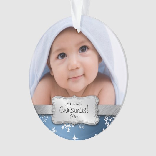 Ęr Noël de bébé avec des flocons de neige (devant)