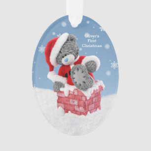 Ęr Noël du bébé, ours de nounours de Père Noël