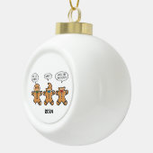 ER Nurse Gingerbread Man Keramische Bal Ornament (Rechts)