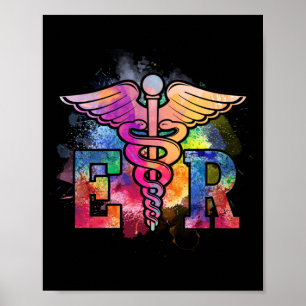 ER Nurse illustratie Ontwerpnoodverpleegdag Poster