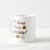 er Nurse Needs Chocolade Koffiemok (Voorkant links)