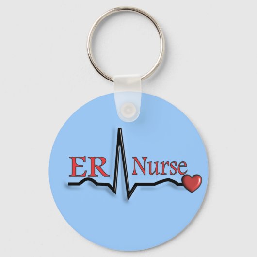 ER Nurse QRS-ontwerp Sleutelhanger (Voorkant)