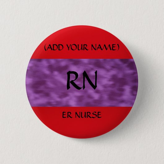 ER NURSE RONDE BUTTON 5,7 CM (Voorkant)