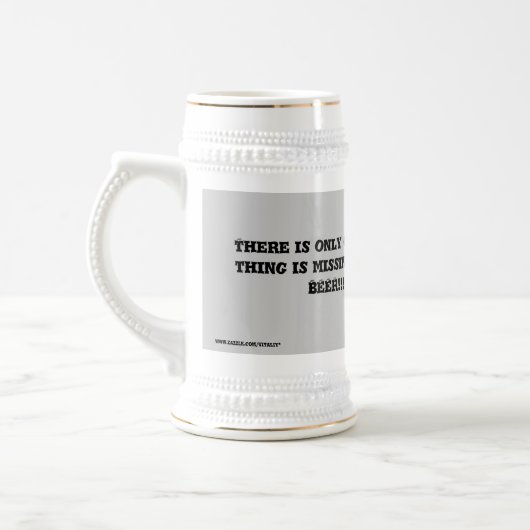 Er ontbreekt slechts één ding...bier!!! bierpul (Links)