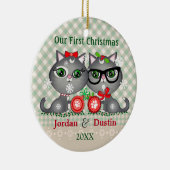 Ęr ornement de Noël de chats rustiques faits sur (Droite)