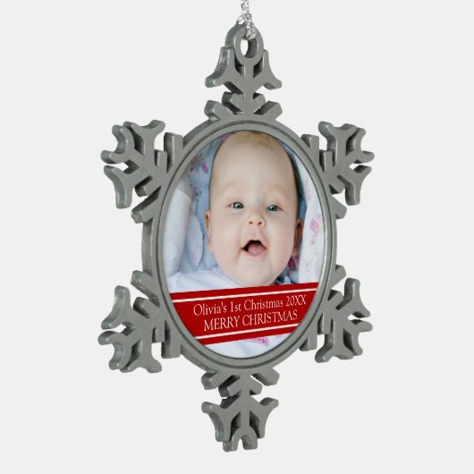 Ęr ornement de Noël du bébé fait sur commande de (Gauche)