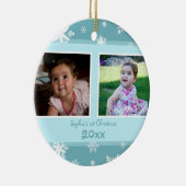 Ęr ornement de Noël du bébé turquoise de photo (Droite)