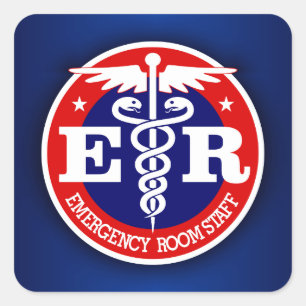 ER Personeel Vierkante Sticker