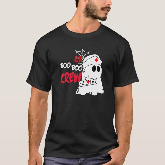 ER Squad Halloween Boo Crew Emergency Room Nurse S T-shirt (Voorkant)