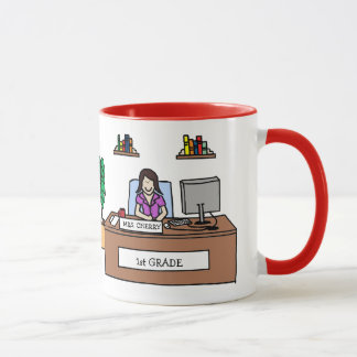 ęr Tasse de professeur de catégorie - nom fait sur