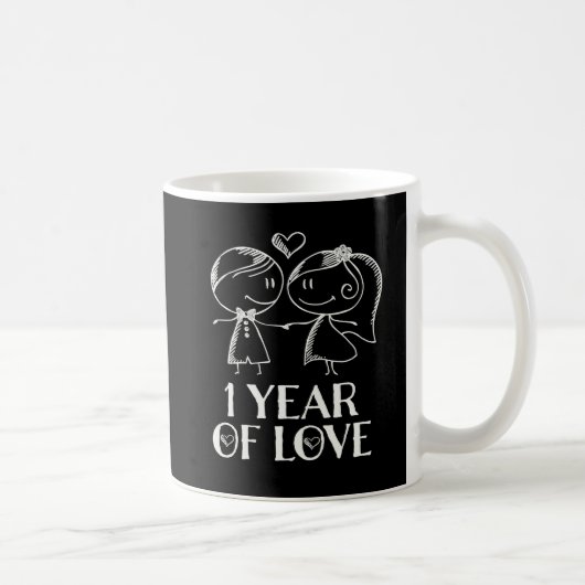 ęr Tasse tirée par la main de Valentine de couples (Droite)