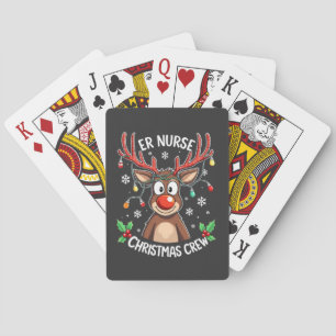 ER Verpleegkundige Kerstbemanning Verpleegkunde Ke Pokerkaarten