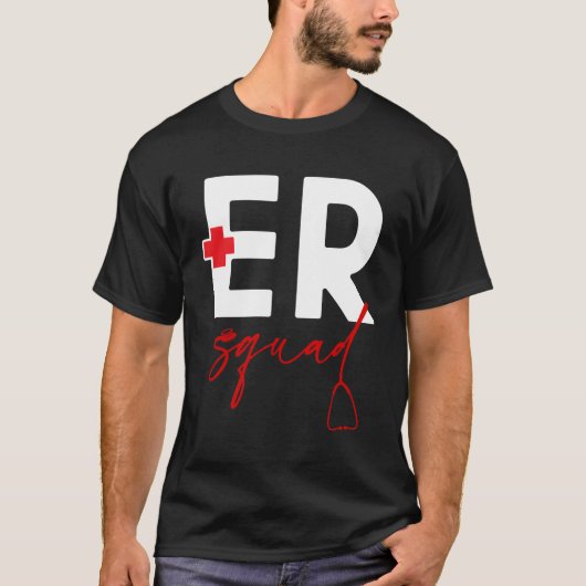 Er Verpleegkundige Print Er Squad T-shirt (Voorkant)