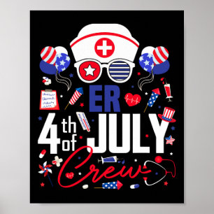 Er Verpleegster 4 juli bemanning Onafhankelijkheid Poster