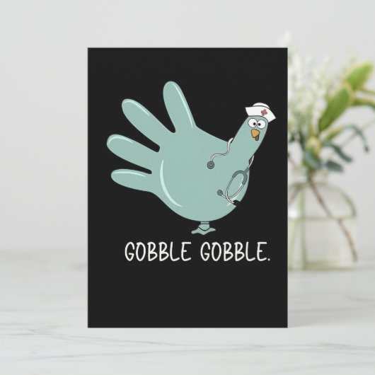 ER Verpleegster Turkije Gobble Squad ER Verpleegku Kaart (Staand voorkant)