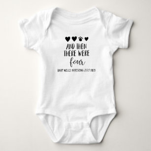 Er waren vier met Paw Print vervaldatum Bodysuit