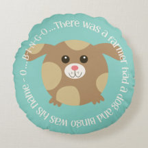 Er was een boer met een hond rond kussen