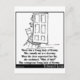 Er was een jongedame van Noorwegen Briefkaart