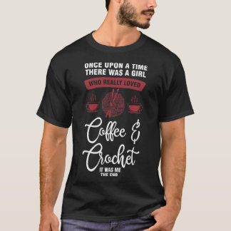 Er was een meisje dat hield van koffie gehaakte ko t-shirt