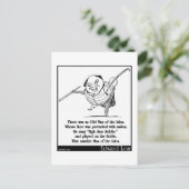 Er was een oud Man van de Isles Limerick Briefkaart (Staand voorkant)