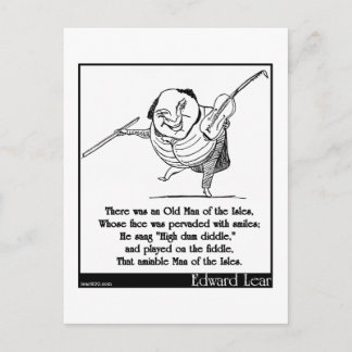 Er was een oud Man van de Isles Limerick Briefkaart