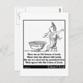 Er was een oude persoon van Leeds Briefkaart (Voorkant / Achterkant)