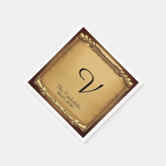 Er was eens een bruiloft servet (Hoek)