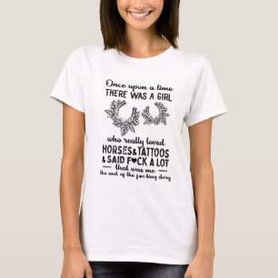 Er was eens een meisje dat van paarden hield t-shirt