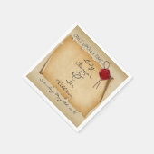 Er was eens een middeleeuws verouderde scroll wax  servet (Hoek)