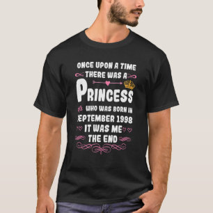 Er was eens een prinses op 1 september t-shirt